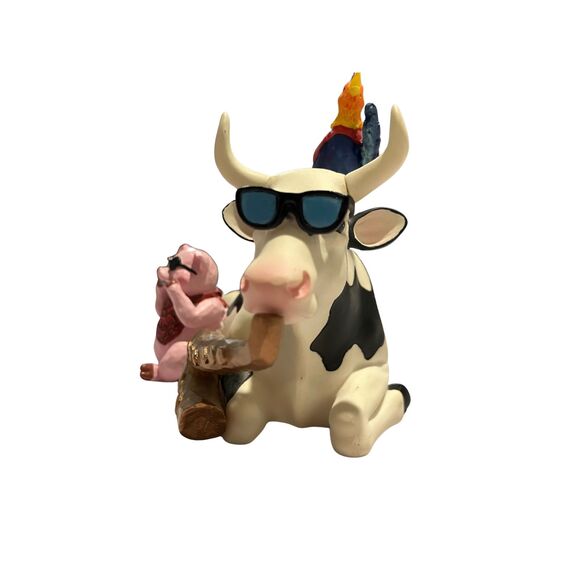 CowParade Mixed Plate Blues #9141 - 2001 Retired Collectible Figurine - Picture 5 of 7